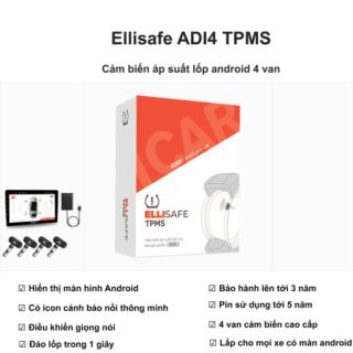 Cảm Biến Áp Suất Lốp Android – Ellisafe ADI4 Kết Nối USB